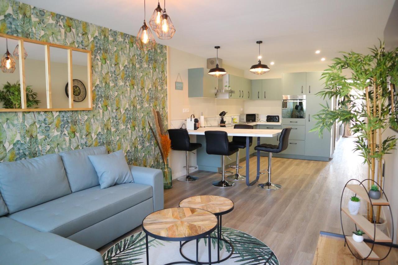 Appartement 1 Chambre Ambiance Tropicale - Centre De Bourbourg, Terrasse Privee 외부 사진